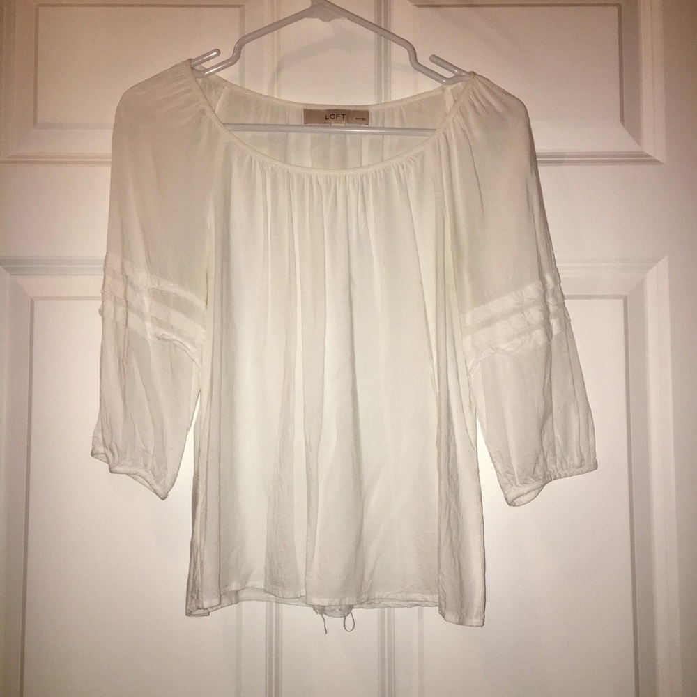 Ann Taylor Loft White Blouse